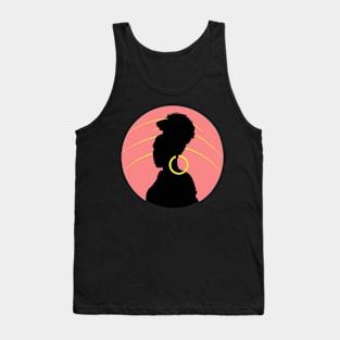 Big Curly Afro Natural Hair Black Woman Tank Top